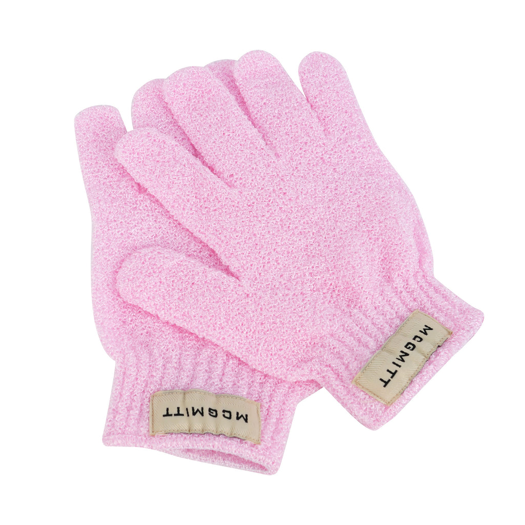 MCGMITT Brand Exfoliating Dual Texture Bath Gloves for Shower,Massage and Body Scrubs, Dead Skin Cell Remover