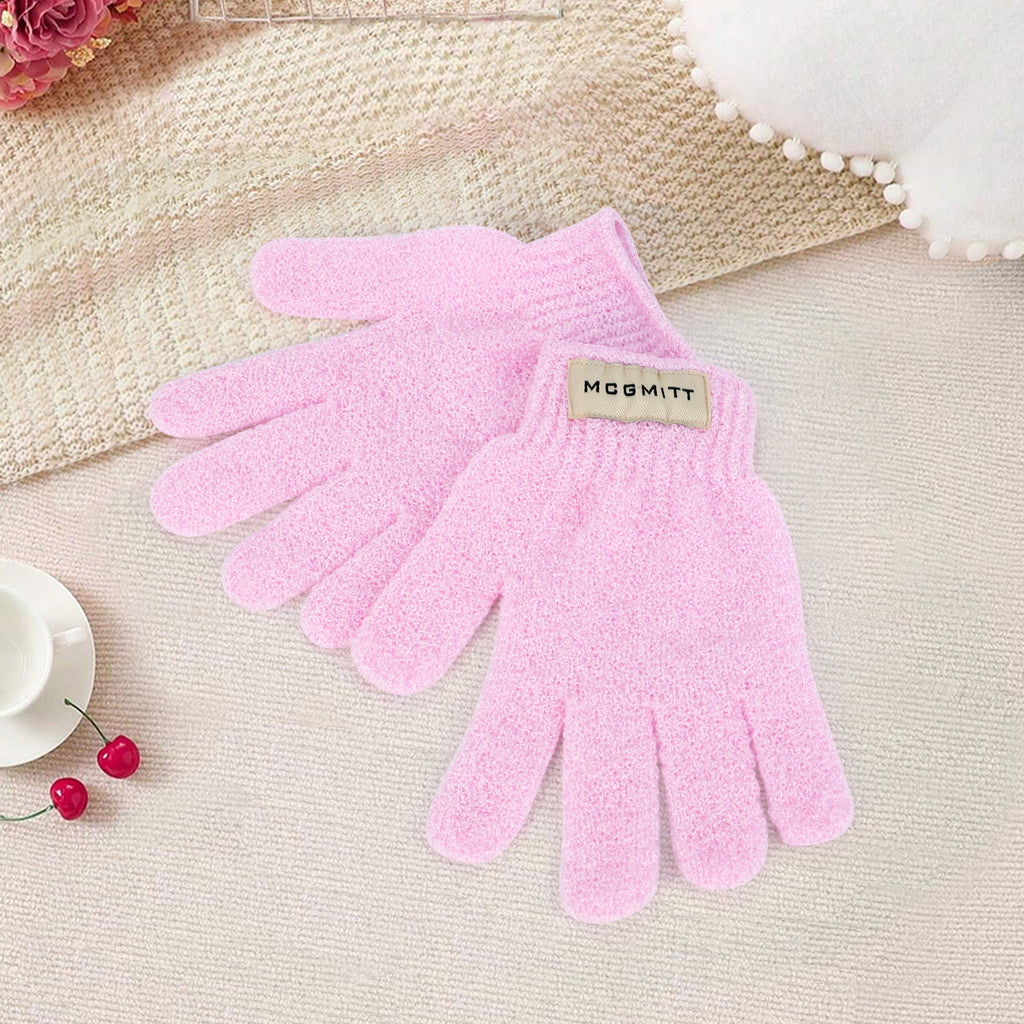 MCGMITT Brand Exfoliating Dual Texture Bath Gloves for Shower,Massage and Body Scrubs, Dead Skin Cell Remover