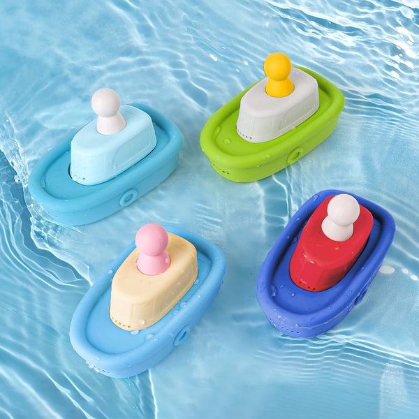 0-24 Months Portable Silicone Cute Kayaks Swimming Pool Baby Bath Toys