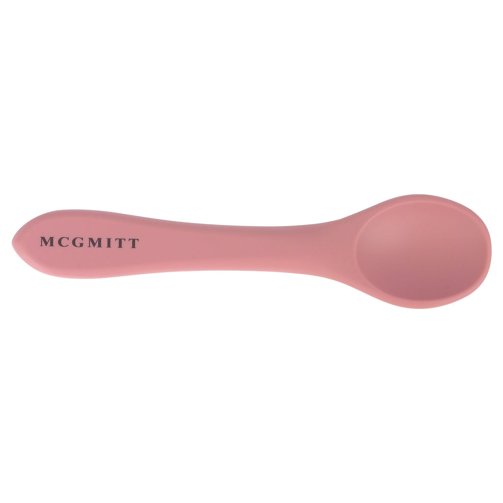 MCGMITT Brand 1 baby silicone spoon, silicone handle, children's non bisphenol A silicone feeding spoon, Christmas gift, birthday gift