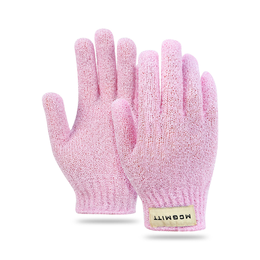 MCGMITT Brand Exfoliating Dual Texture Bath Gloves for Shower,Massage and Body Scrubs, Dead Skin Cell Remover