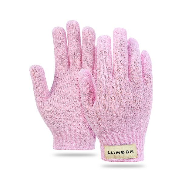 MCGMITT Brand Exfoliating Dual Texture Bath Gloves for Shower,Massage and Body Scrubs, Dead Skin Cell Remover