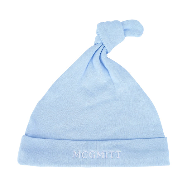MCGMITT Brand Baby Blue Newborn Cotton Beanie - Ultra Soft & Lightweight Cap for Infants, Delicate and Breathable