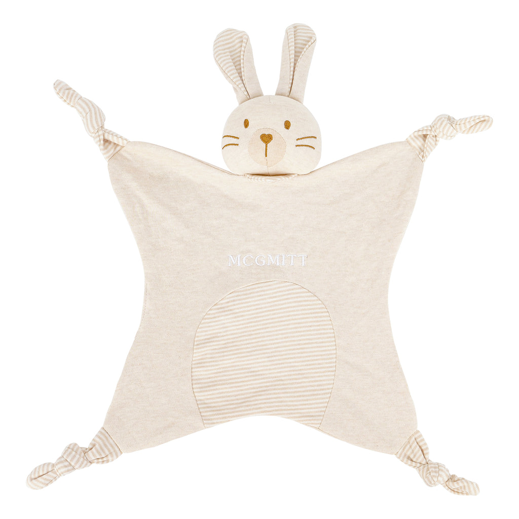 MCGMITT Brand Baby Security Blanket with Cuddle Rabbit - Soft Sensory Comfort Toy for Newborns & Infants