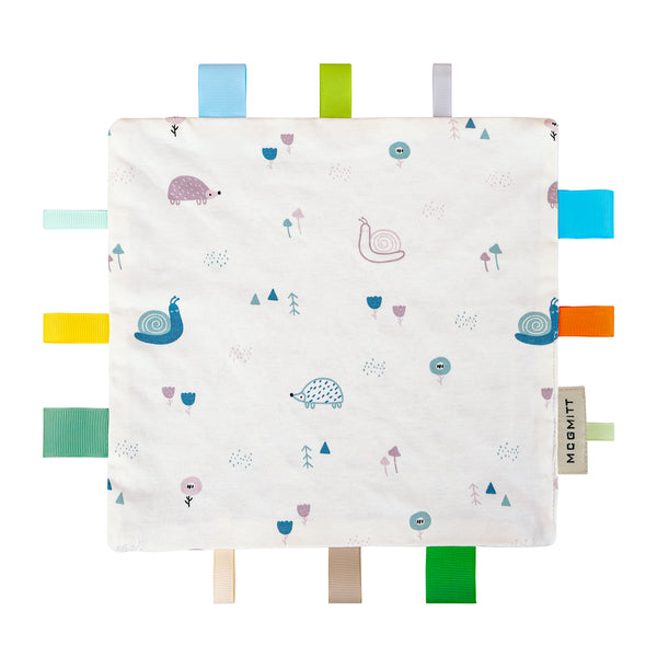 MCGMITT Brand Tag Security Blankets for Babies, Soft Small Loveys for Boys, Baby Comforter Sensory Blanket