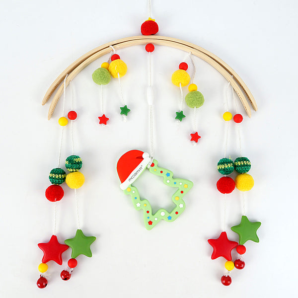 MCGMITT Brand Christmas Themed Baby Crib Mobile Hanging Toys for Newborns & Infants | Stroller Hanging Toys with Soft Plush Animals | Nursery Decoration & Soothing Sensory Development Toy