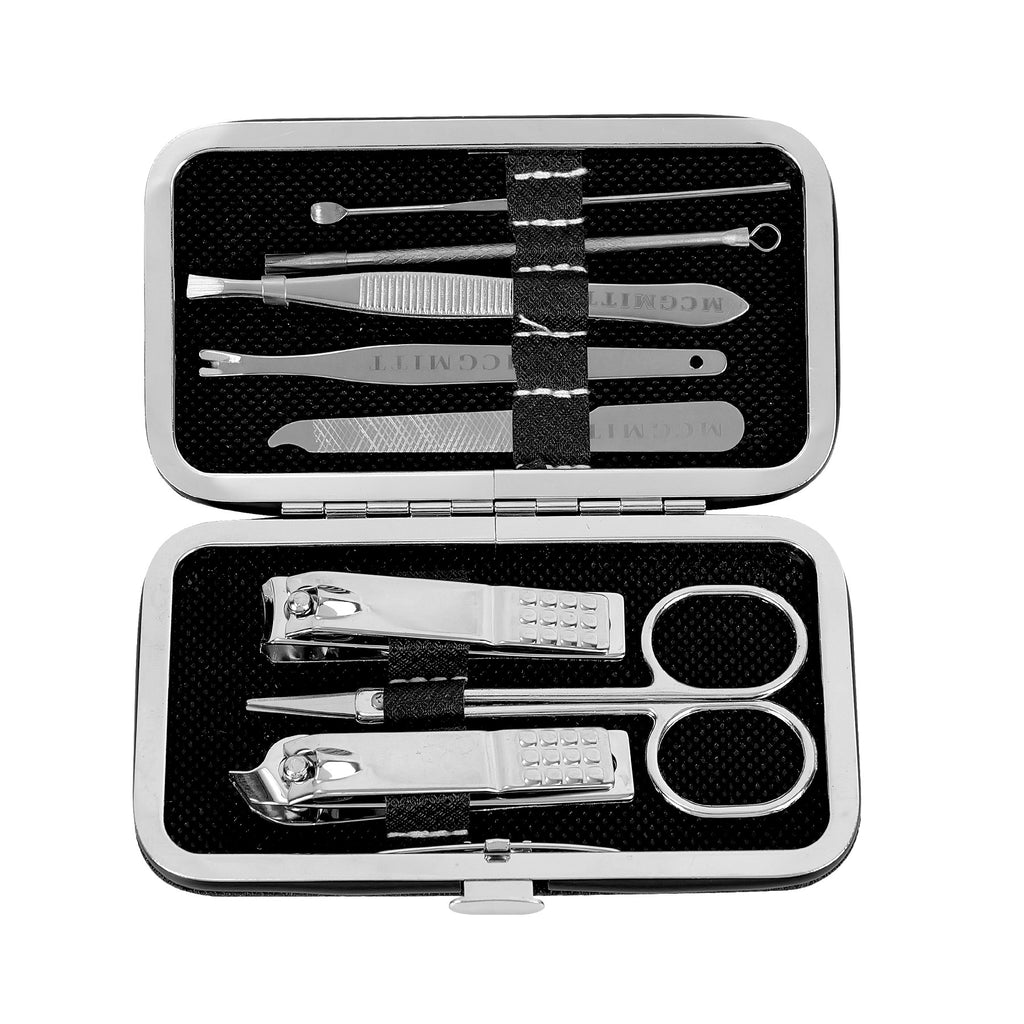 MCGMITT Brand 8Pcs-set Nail Clipper Set Nail Clipper Set Case Diagonal Nail Clippers Pedicure Tools Ear Pick Scoop Magic Nail Tools to Remove Dead Skin