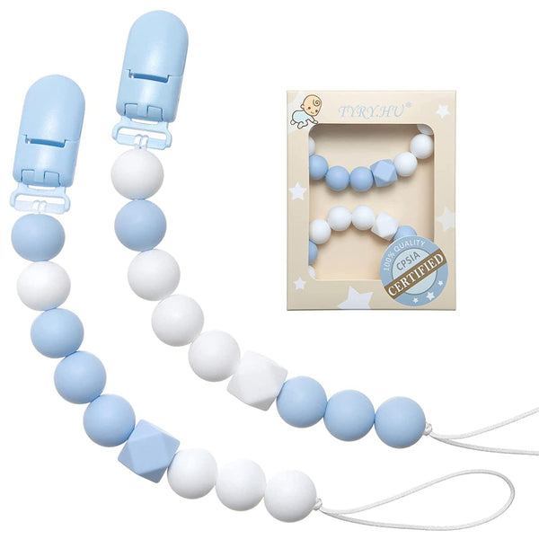 Pacifier Clip TYRY.HU Teething Silicone Beads ( Pack of 2)